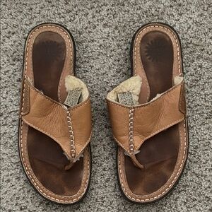 UGG Brown Leather Sandals